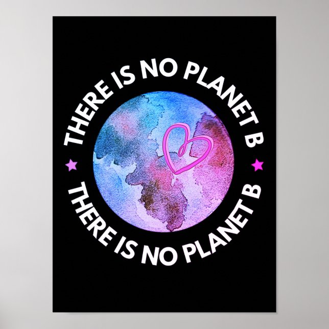 Poster Il n'y a pas de planète B Terre pourpre (Devant)