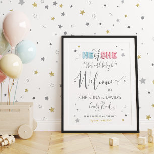 Poster Il ou elle souhaite la bienvenue à la fête de la r