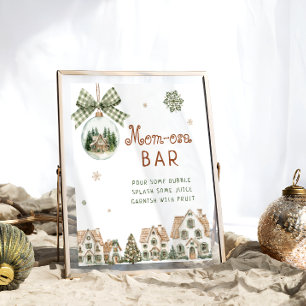 Poster Il prend un Village Neutre Baby shower Maman-osa B