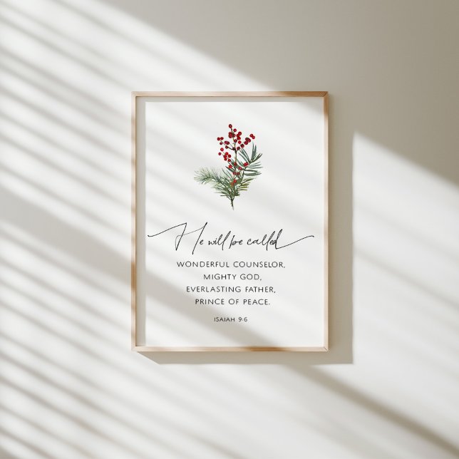 Poster Il s'appellera l'affiche de la bible de Noël (Créateur téléchargé)