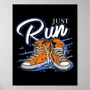 Poster Il suffit de courir Biathlon Jogging Triathlon Run