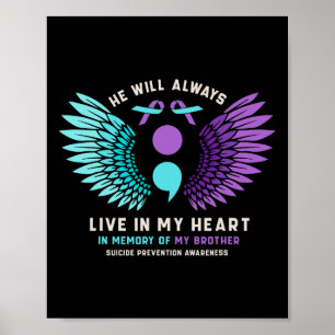 Poster Il Vit Toujours Dans Mon Coeur Prévention Du Suici