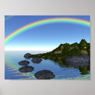 Poster île arc-en-ciel