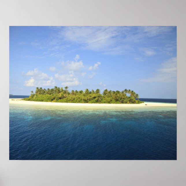 Poster Île de Baughagello, Atoll de Huvadhoo Sud, 3 (Devant)