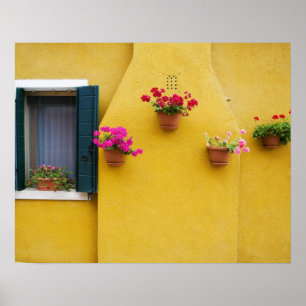Poster Île de Burano, Burano, Italie. Coloré Burano 3