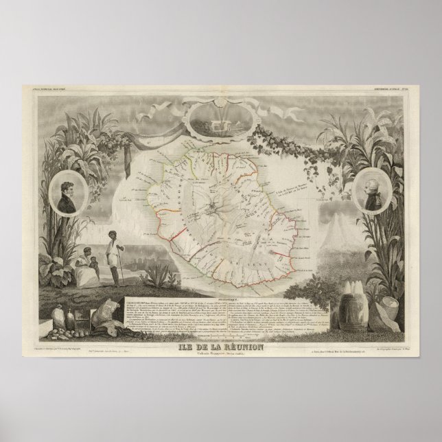 Poster Île De La Réunion (Devant)