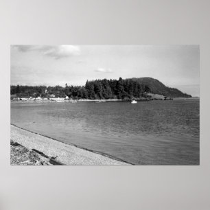 Poster Île de Lummi, WA - vue de photographie de baie de