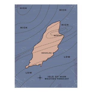 Poster Île de Man Prévisions météorologiques