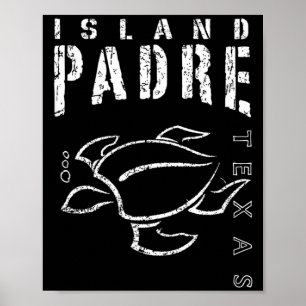 Poster Île de Padre Texas Souvenir