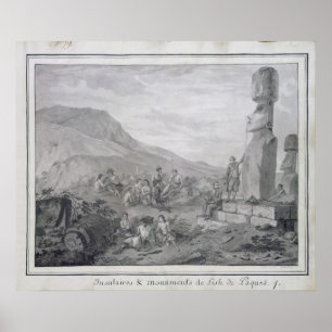 Poster Île de Pâques, 1786
