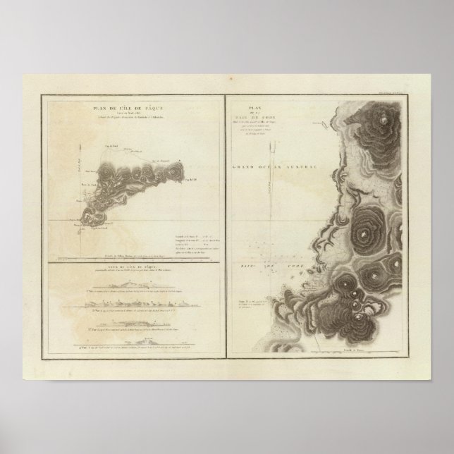 Poster Île de Pâques Chili (Devant)