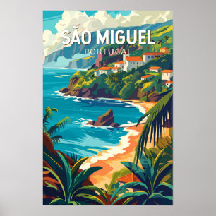Poster Île de Sao Miguel Portugal Voyage Art