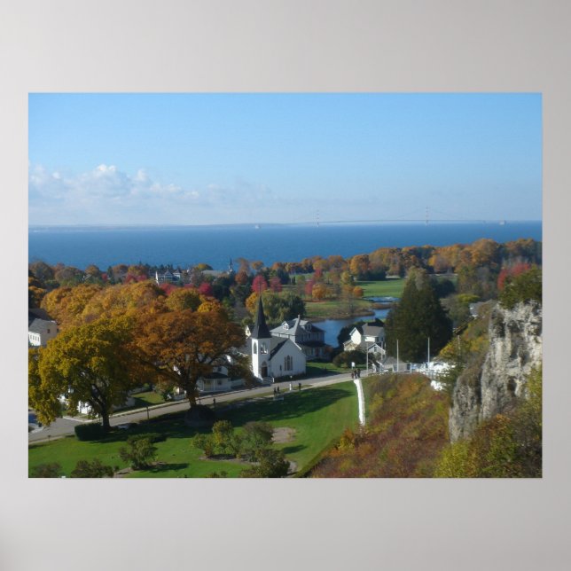 Poster Île Mackinac Couleurs d'automne (Devant)