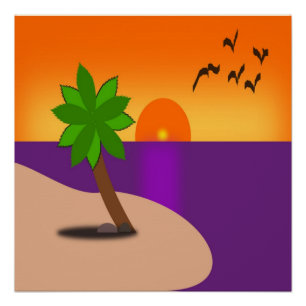 POSTER ÎLE TROPICALE