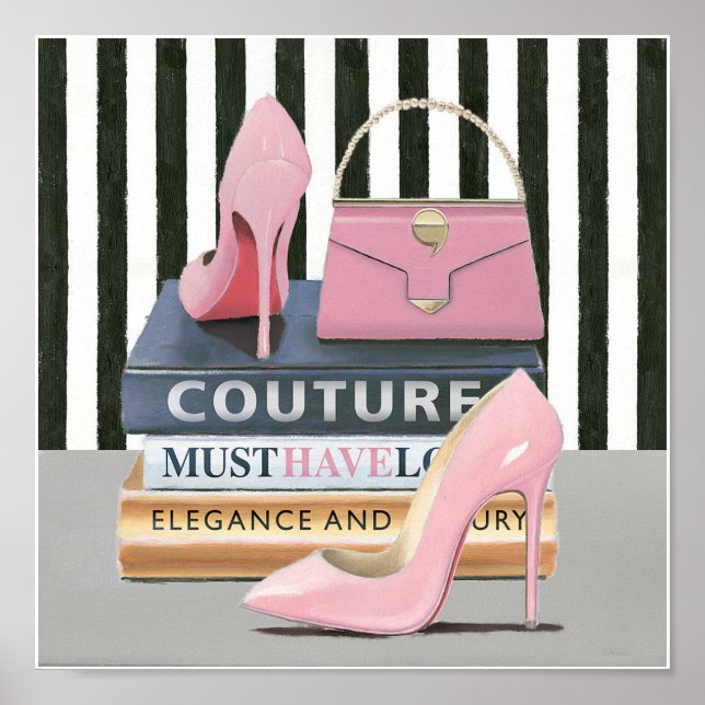 Poster Île Wild | Couture Stripes - Shoes & Bag (Devant)