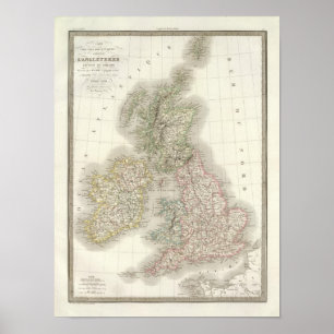 Poster Iles Britanniques - îles britanniques
