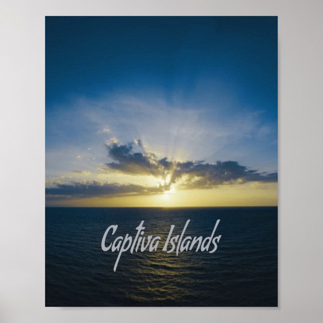 Poster Îles Captiva Floride (Devant)