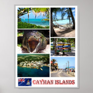 Poster Iles Cayman - Mosaic -