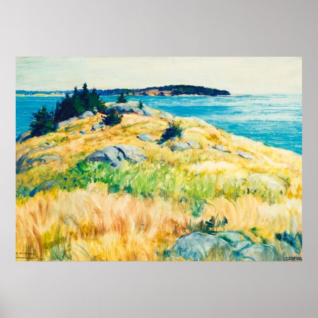 Poster Îles du Maine par Newell Convers Wyeth (Devant)