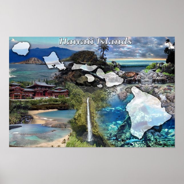 Poster Îles Hawaï (Devant)