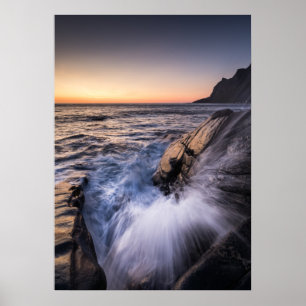 Poster Îles Lofoten côte norvégienne