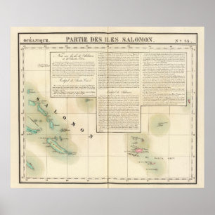 Poster Îles Salomon Océanie aucuns 33
