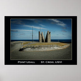 Poster Îles Vierges américaines St. Croix USVI Point Udal