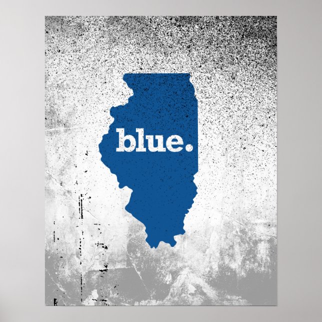 POSTER ILLINOIS BLUE STATE (Devant)