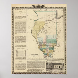 Poster Illinois en 1822