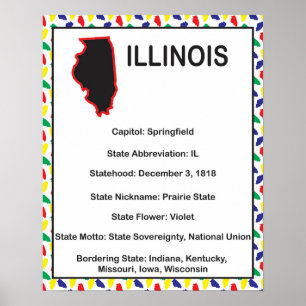 Poster Illinois Information Education États-Unis