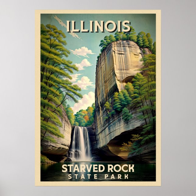 Poster Illinois Starved Rock State Park V02 (Devant)