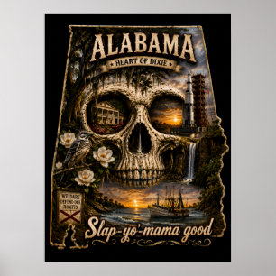 Poster Illusion de crâne de l'Alabama Astigmatisme dans