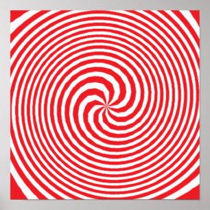 Poster Illusion d'optique Motif Abstrait