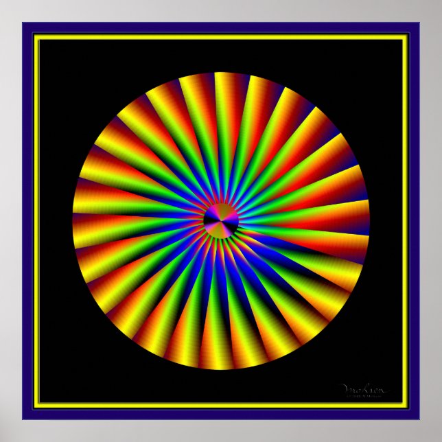 Poster Illusion optique de l'hélice éblouissante (Devant)