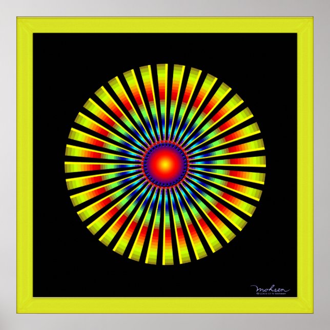 Poster Illusion optique de l'hélice pivotante rapide (Devant)