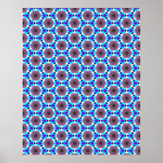 Poster Illusion optique hexagonale