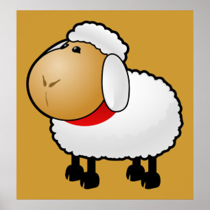 Poster Illustration 54-Free-Cartoon-Sheep-Clipart-Clipart