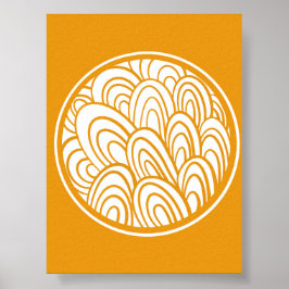 Poster Illustration Abstraite du cercle de style Mandala