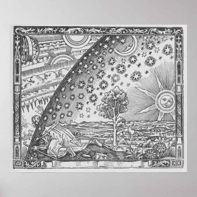 Poster Illustration alchimique vintage (Devant)