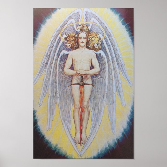 Poster Illustration alchimique vintage (Devant)