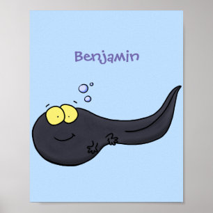 Poster Illustration amusante de dessin animé en têtard