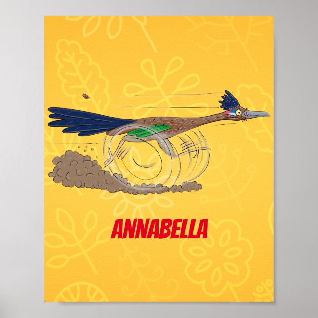 Poster Illustration amusante de la caricature d'oiseau du (Devant)