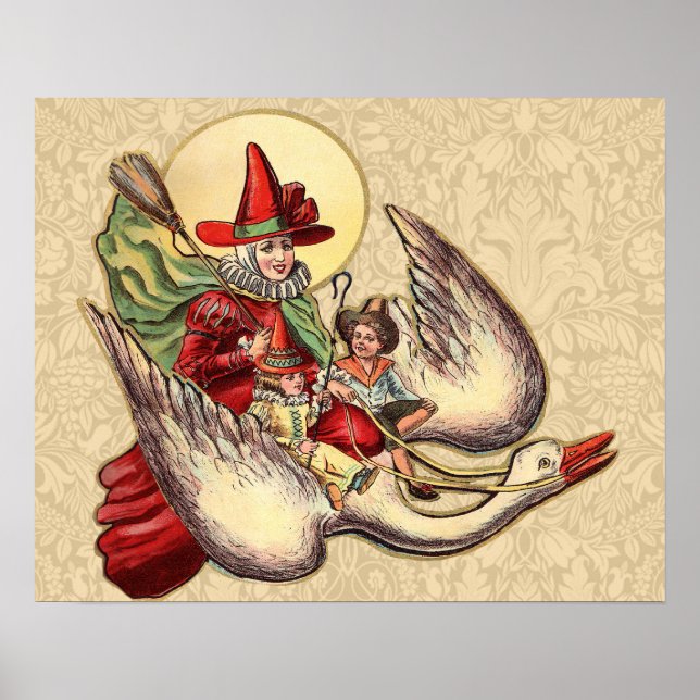 Poster Illustration Antique d'Enfant de Mère l'Oye (Devant)