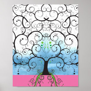 Poster Illustration Arbre de vie