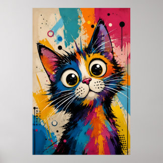 Poster Illustration artistique colorée abstraite