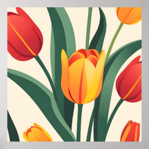 Poster Illustration Bold Tulip