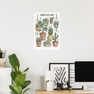 Poster Illustration botanique sur toile, Cadeau pour amat