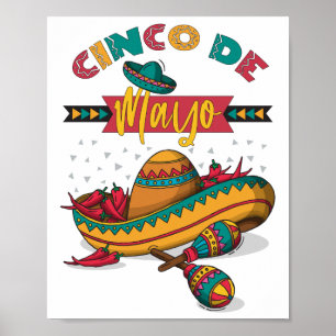 Poster Illustration Cinco De Mayo, 1/2