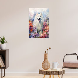Poster Illustration colorée d'aquarelle
