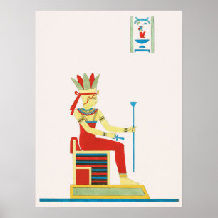 Poster Illustration d'Anuket de Pantheon Egyptien 1823